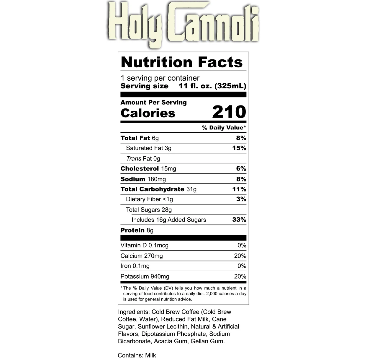Holy Cannoli Cold Brew Latte - Image 4