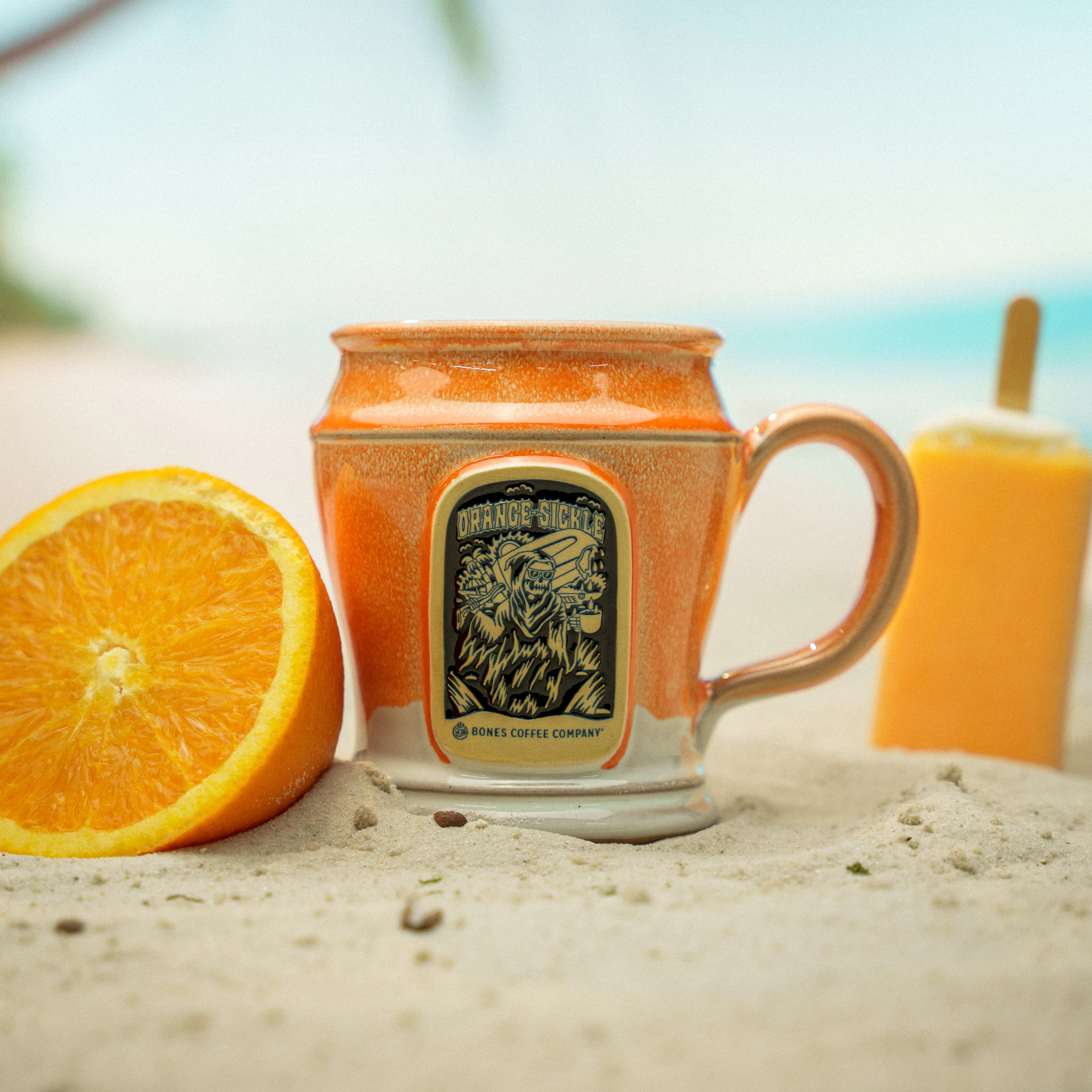 Orange Sickle Handthrown Mug - Image 4